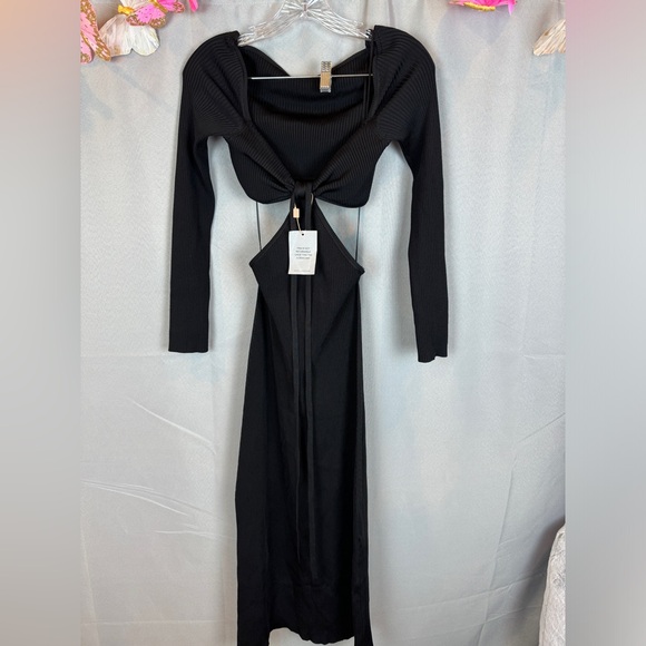 Cult Gaia Enzo Womens Cut-Out Belted Midi Dress- Sz Small - Picture 3 of 9